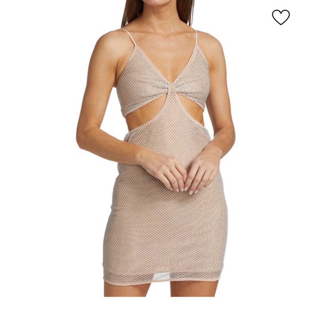 ALICE + OLIVIA CRYSTAL CUT OUT HAVANA DRESS